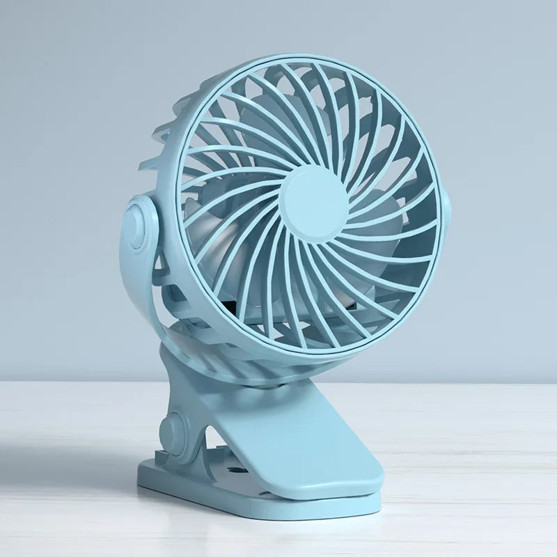 HOMEFISH Portable Rechargeable Clip Fan 720° Rotatable Hanging Fan with Night Light Air Cooler for Outdoor Camping Ventilador